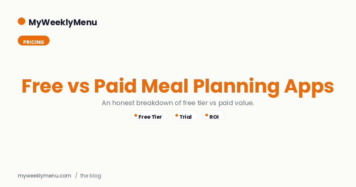 Free Meal Planning App vs Paid: An Honest Comparison