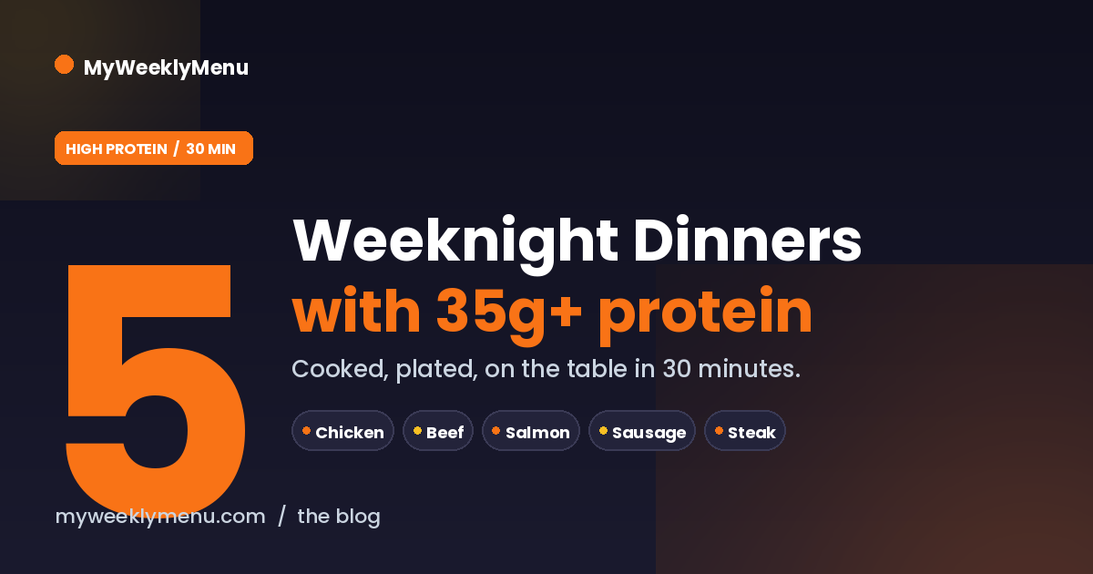 5 High-Protein Weeknight Dinners You Can Cook in 30 Minutes