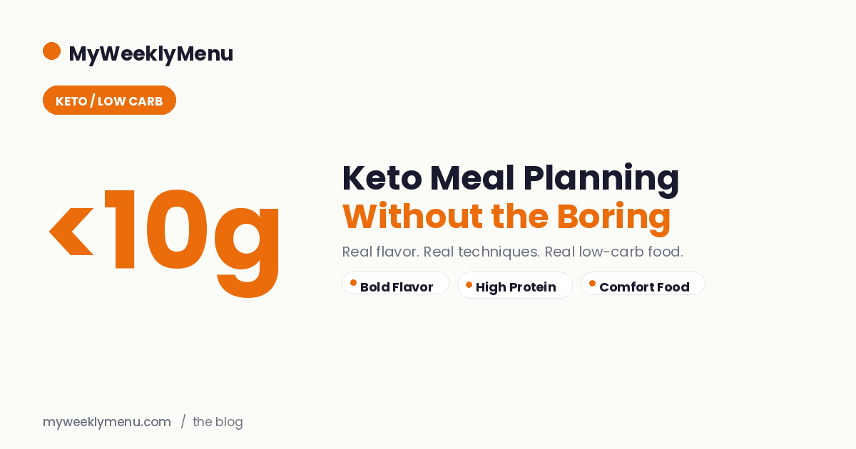 Keto Meal Planning Without the Boring Diet Food: A Real Week of Bold, Low-Carb Dinners