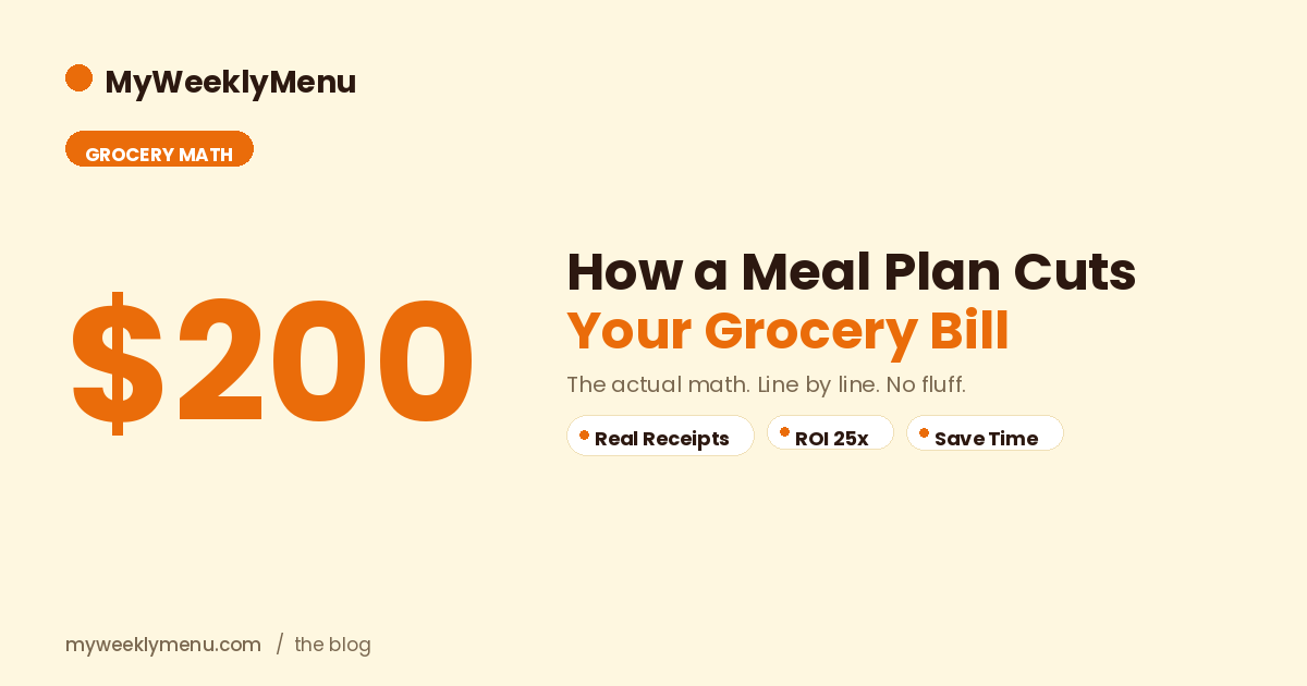 How a Meal Planner Saves $200/Month: The Grocery Bill Math